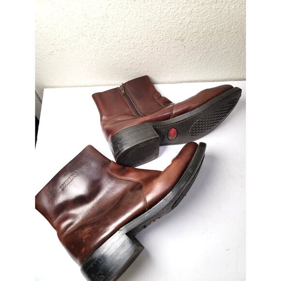 Brown Leather Durango Ankle Boots With Side Zipper size 10D - Picture 6 of 14